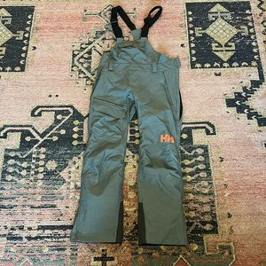 Helly Hansen Powderqueen bibs size small blue/green/teal